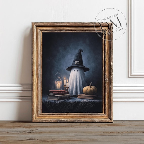 Pumpkin Wall Art Witch Gothic Halloween Print