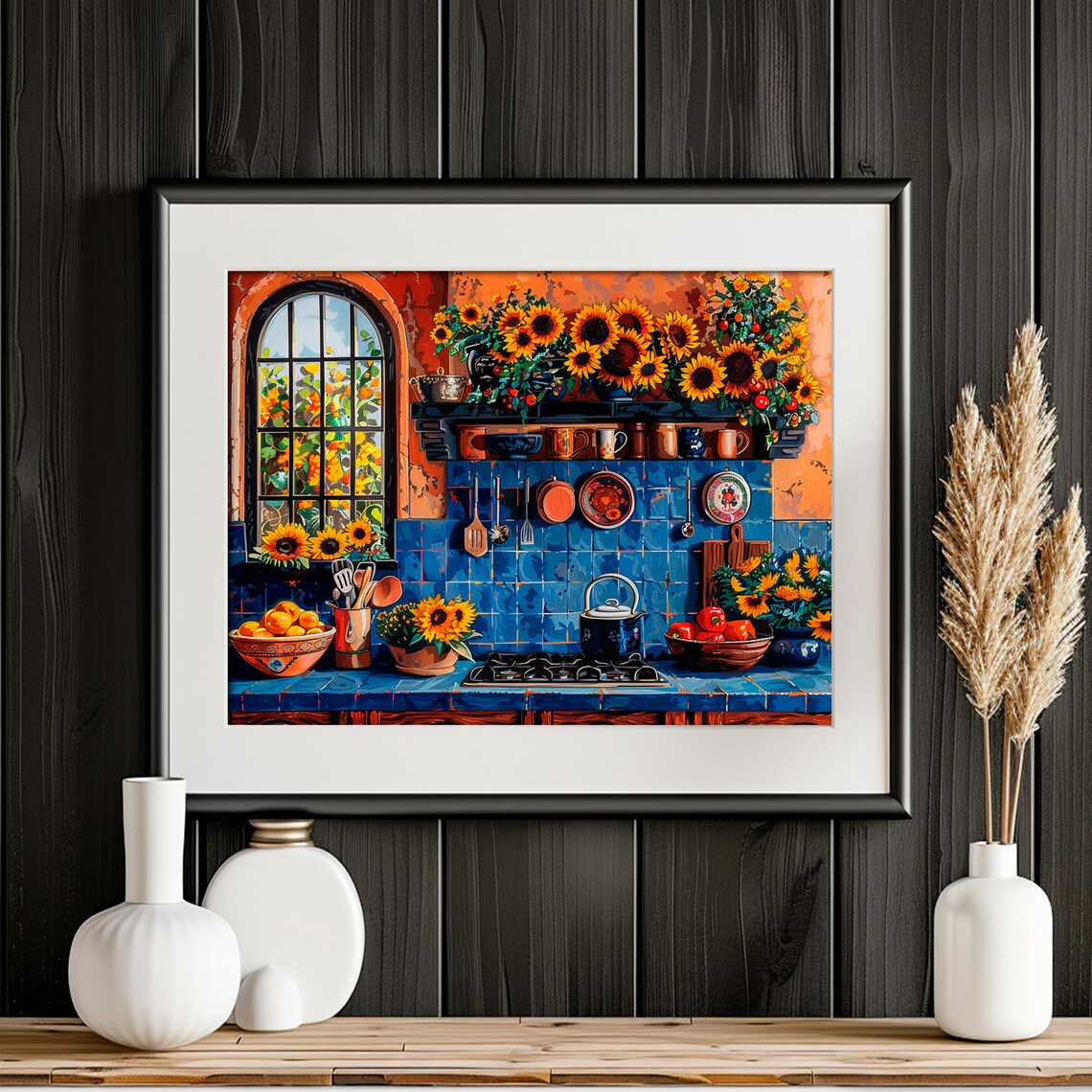 Mexican Talavera Folk Art Kitchen Poster - Image 2
