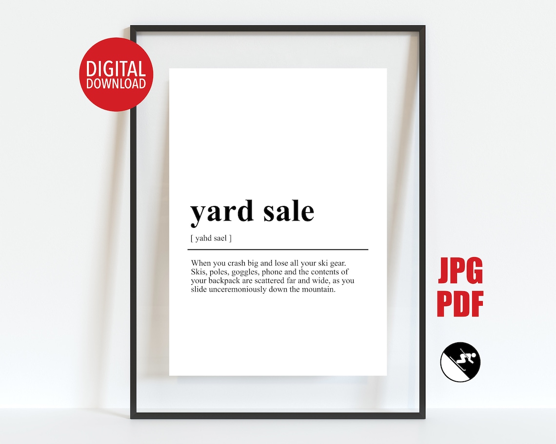 Aprs Ski Definition Poster, Gift For Skier - Image 2