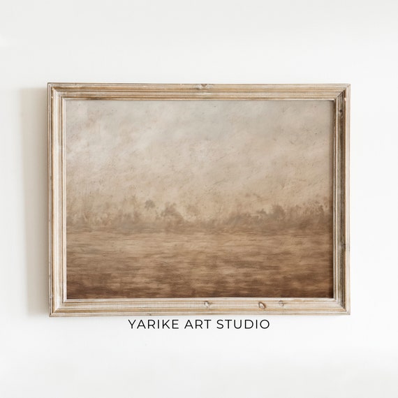 Earthy Abstract Oil Painting Wall Art Earth Tone Decor Textural Art Print 501
