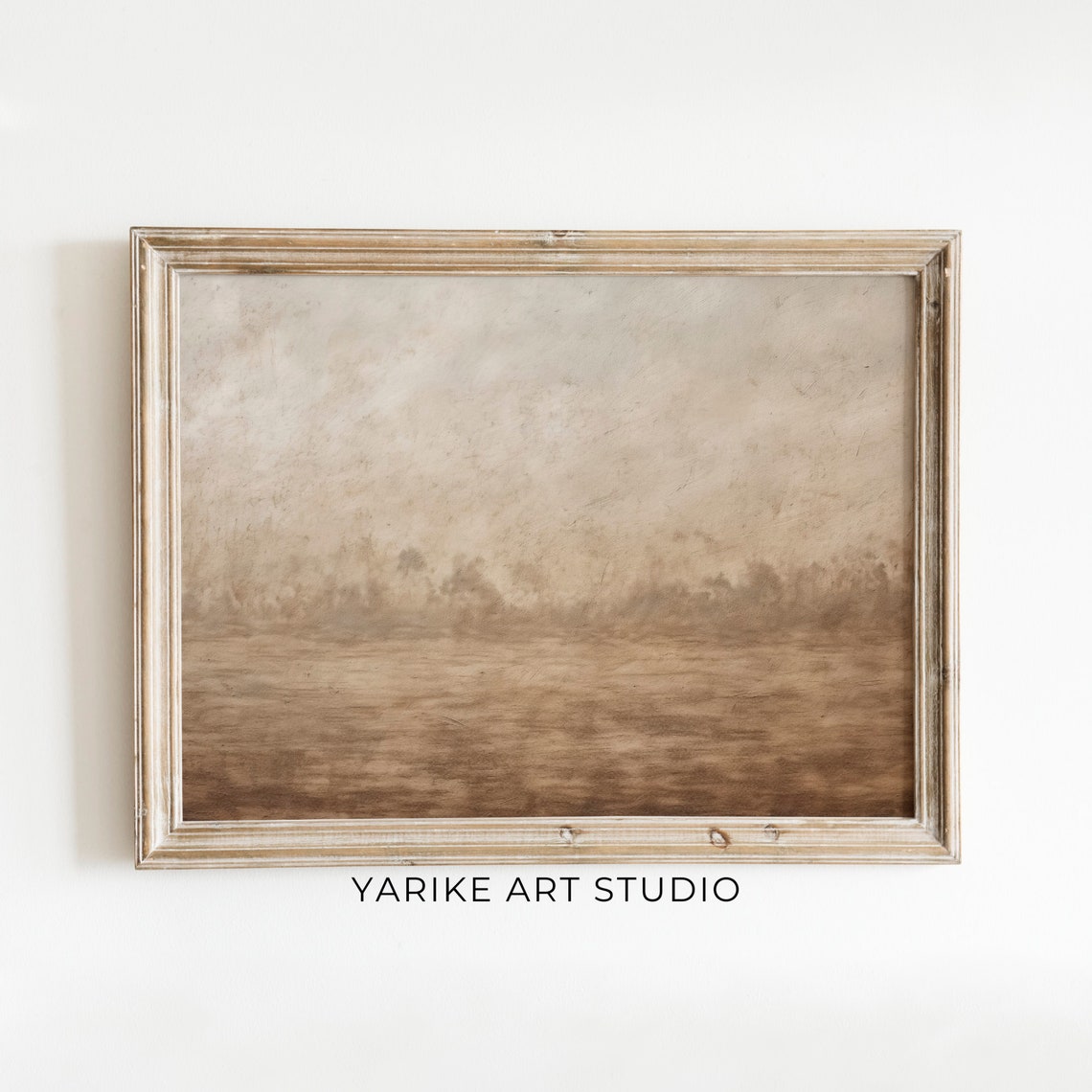Minimal Earth Tone Abstract Fog Textured Neutral Modern Art Poster