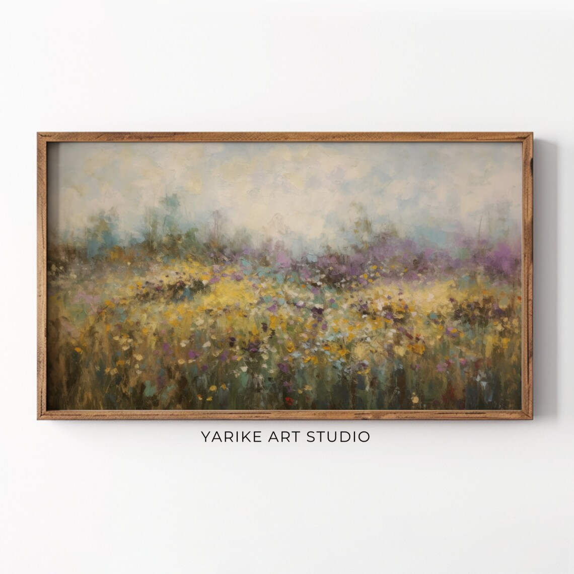 Yellow And Purple Wildflower Field Dreamy Impressionist Meadow Poster