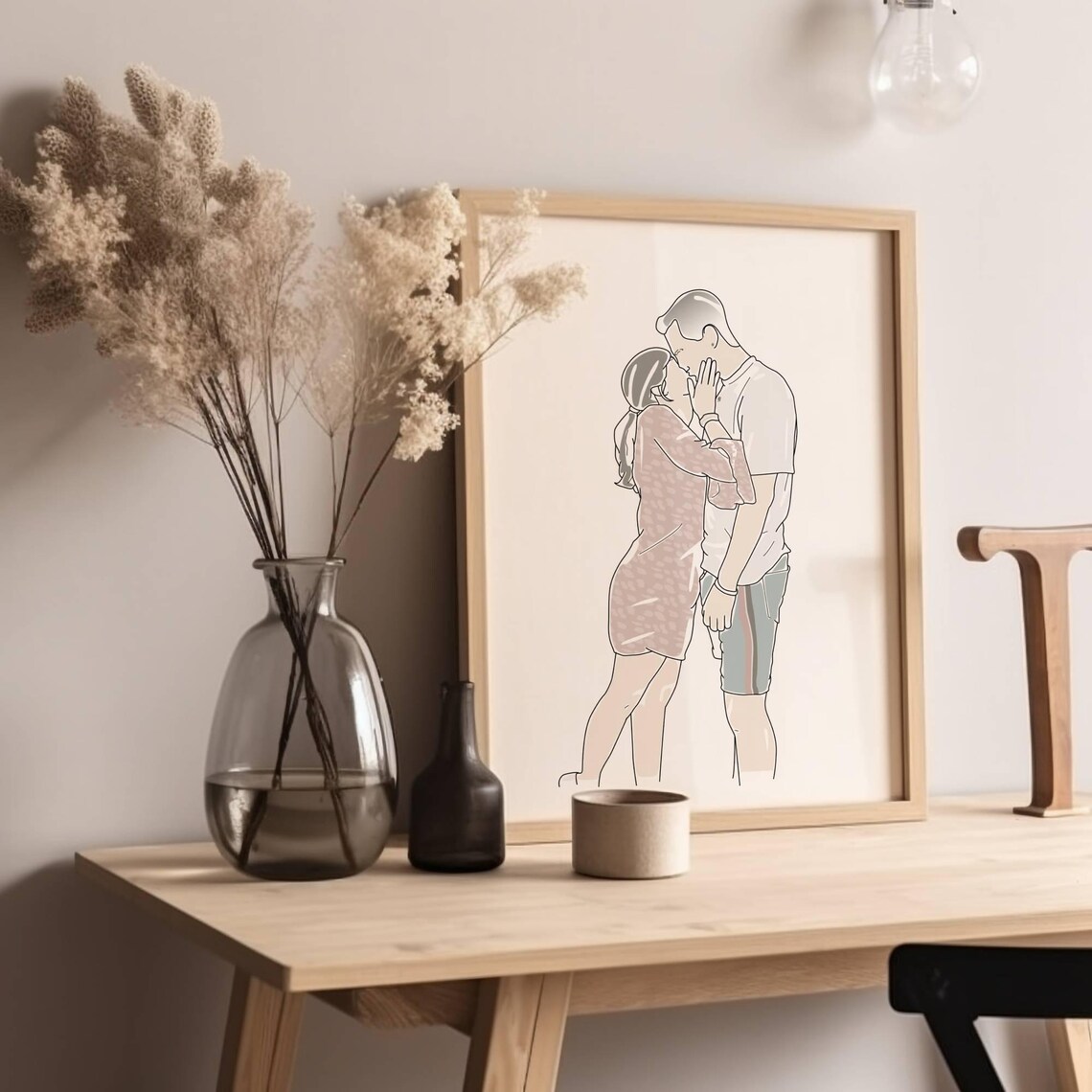 Gift For Engaged Couples, Custom Portrait From Photo - Image 2