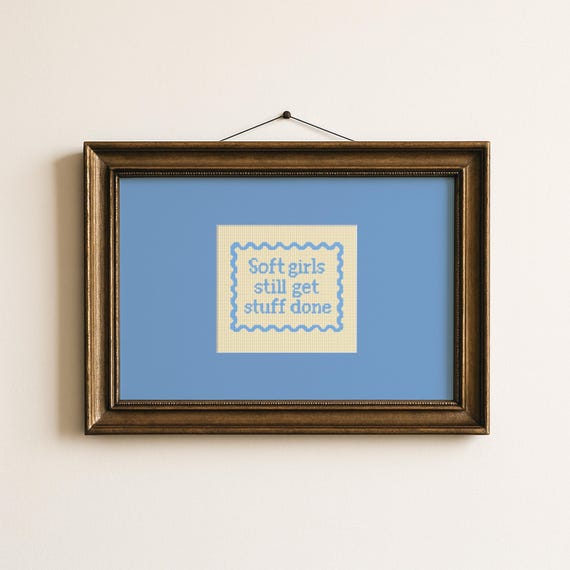 Soft Girls Pastel Print Feminine Quote Baby Blue Nursery Decor