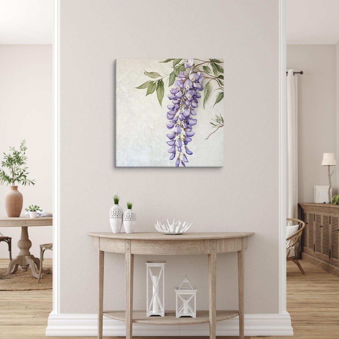 Wisteria Flower Wall Art Painting Print Print Nature Wall Art Flower Wall Art Large Painting Wall Art Wisteria Plant Art - Image 3