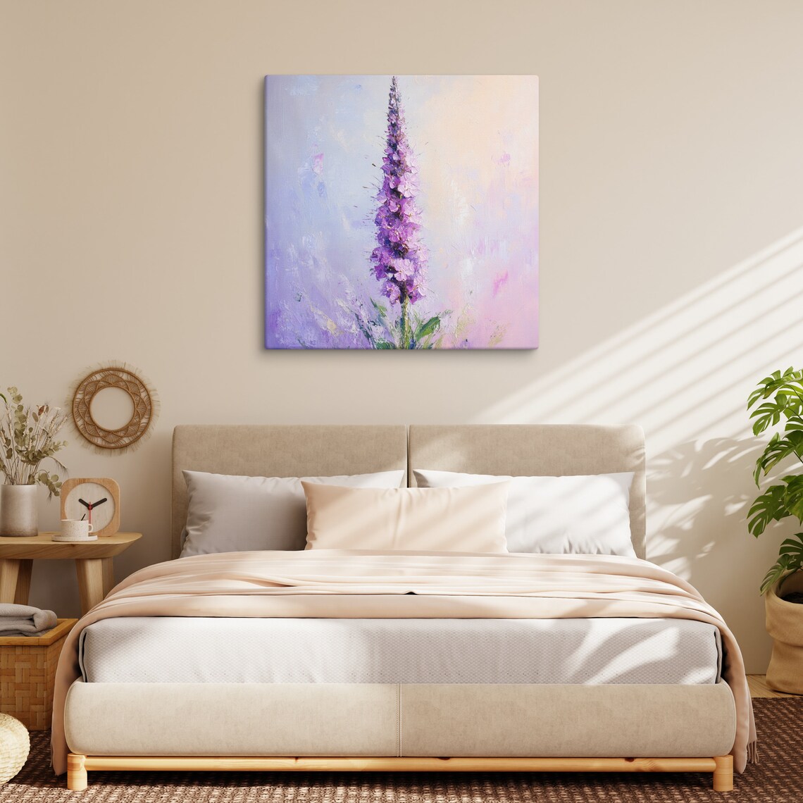 Purple Blazing Star Flower Spike Lavender Painting Art Poster - Image 2