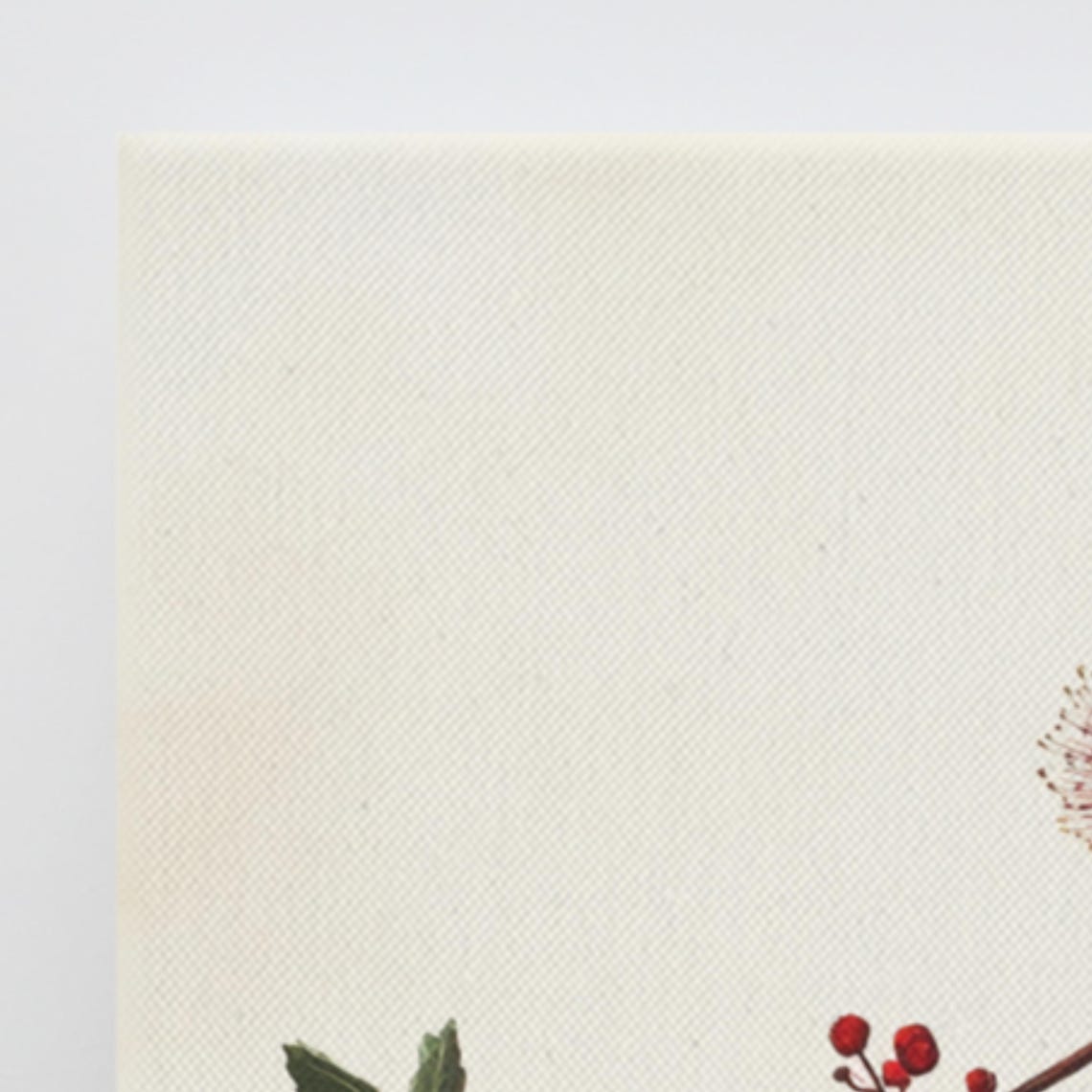 Red Powder Puff Flowers Leafy Branch Botanical Floral Art Poster - Image 3