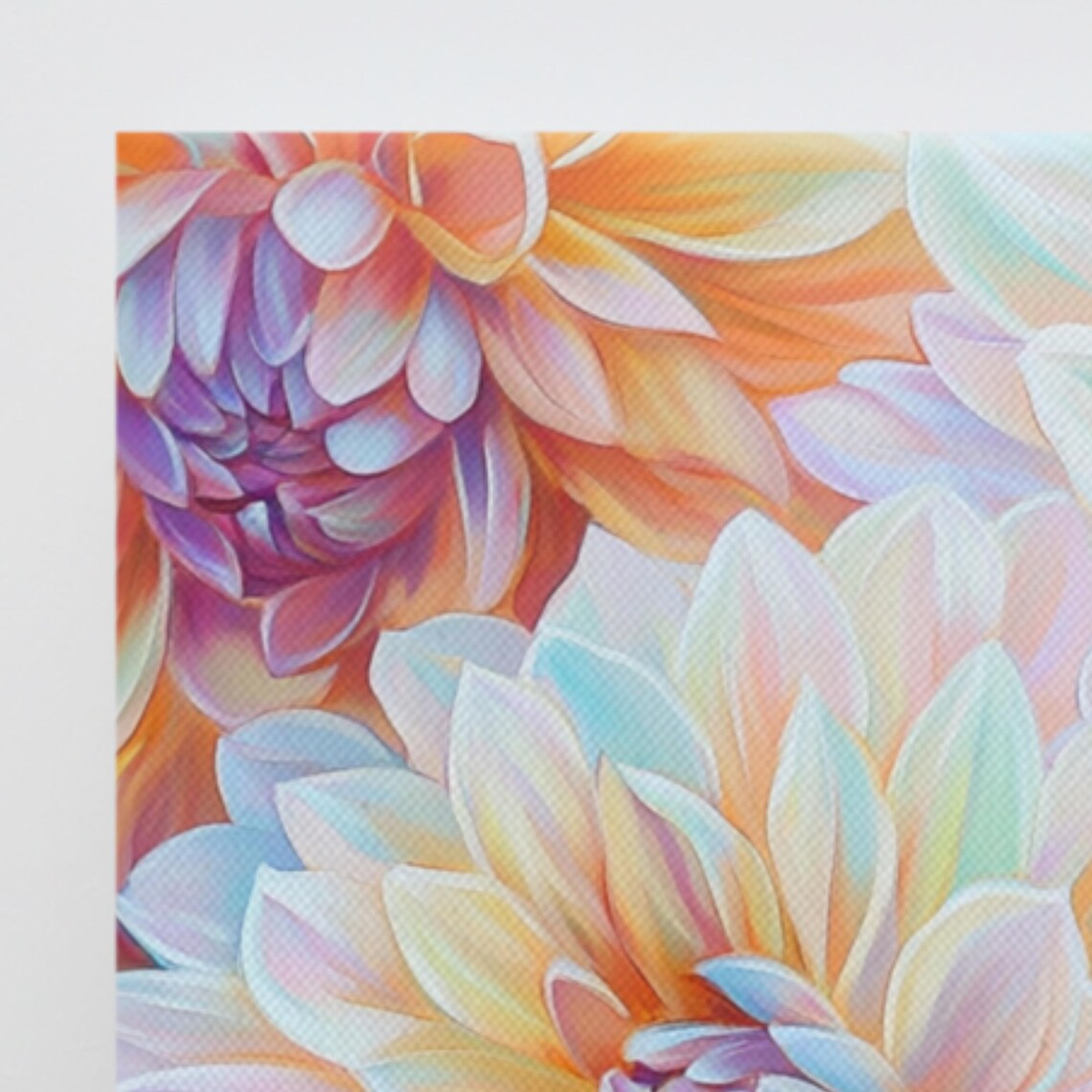Dahlias Print Large Painting Print Flower Wall Art Nature Art Dahlia Art Dahlia Painting Print Large Wall Art - Image 3