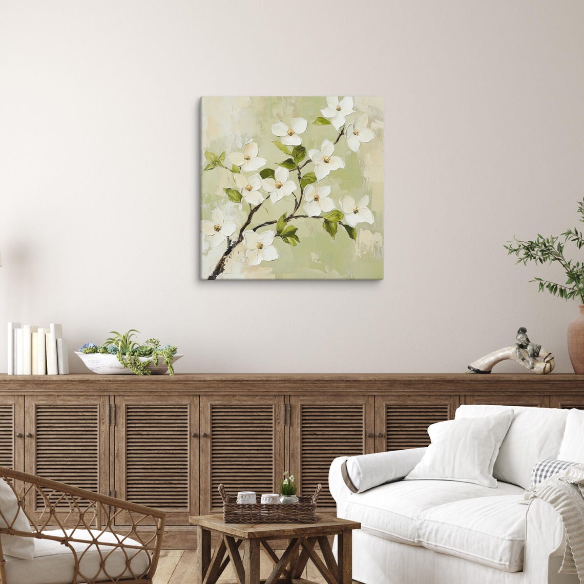 Dogwood Flower Print Flowering Dogwood Plant Art Print Dogwood Flower Painting Print Flower Wall Art White Cornus Florida - Image 3