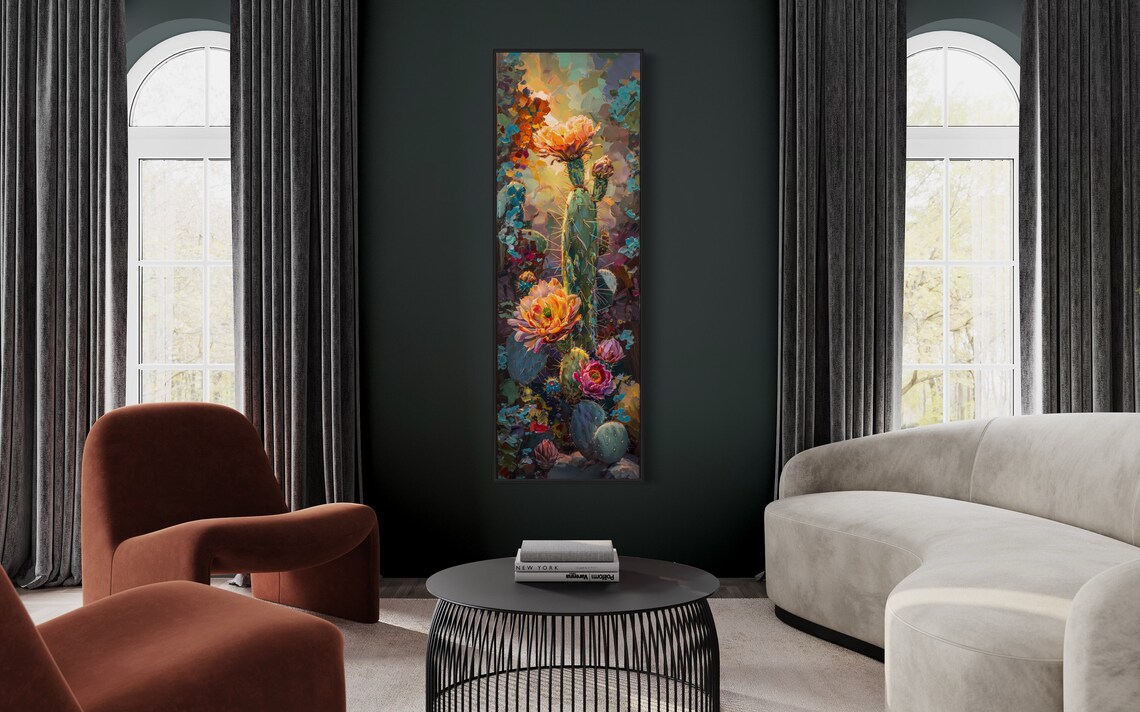 Desert Bloom Cactus Art Print, Southwest Decor - Image 5