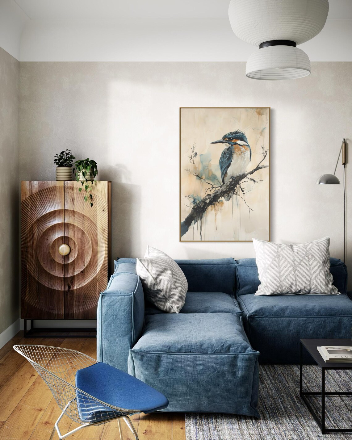 Kingfisher Wall Art, Rustic Bird Lover Decor - Image 3