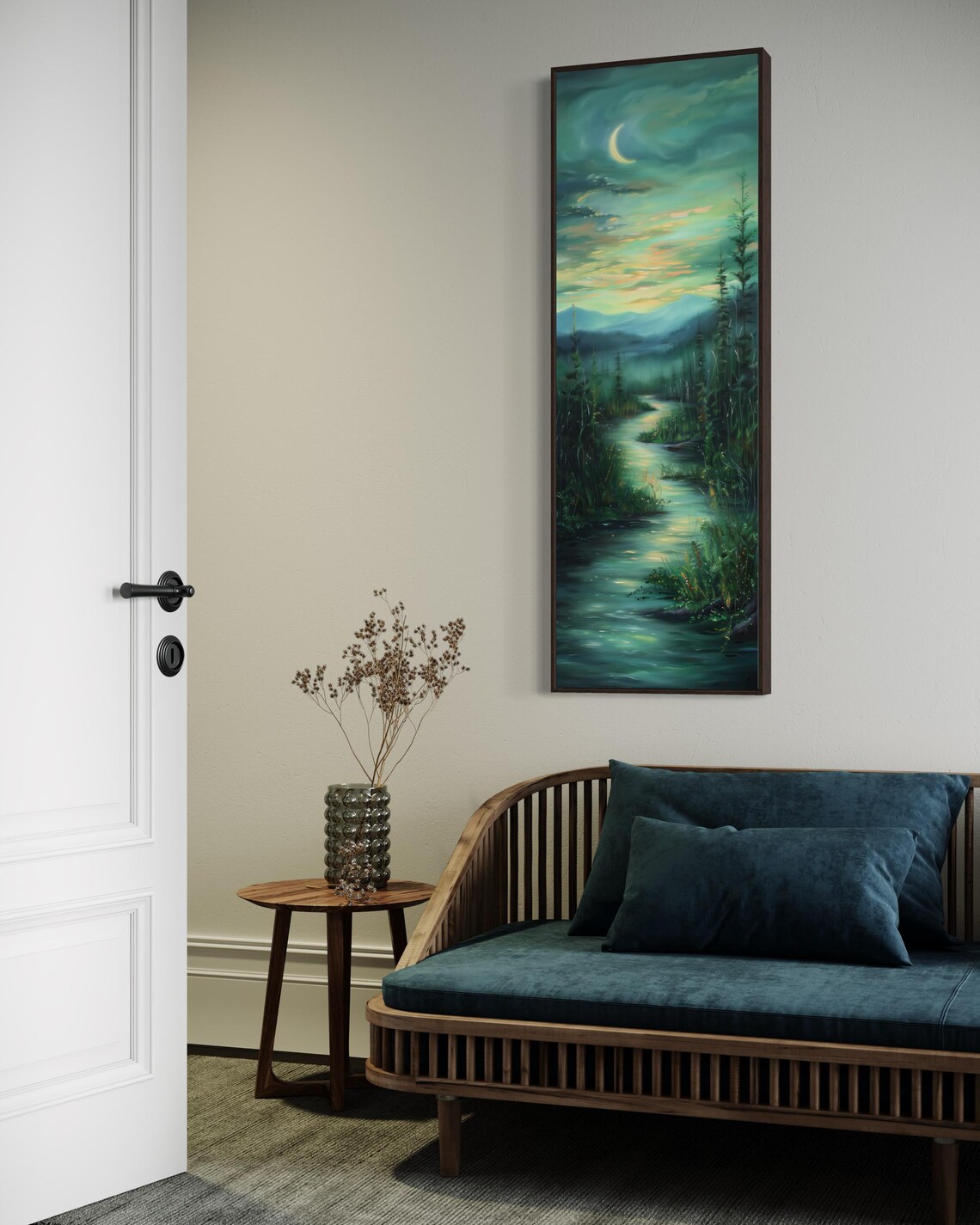 Misty Crescent Moon Forest, British Columbia Art Print - Image 3