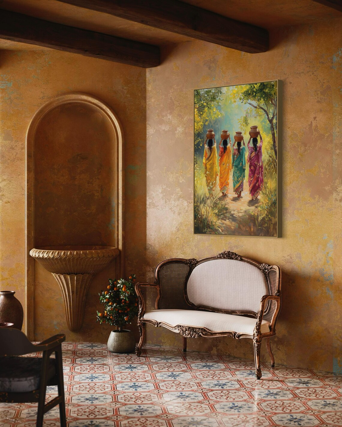 Indian Village Women, Traditional India Poster Print - Image 5