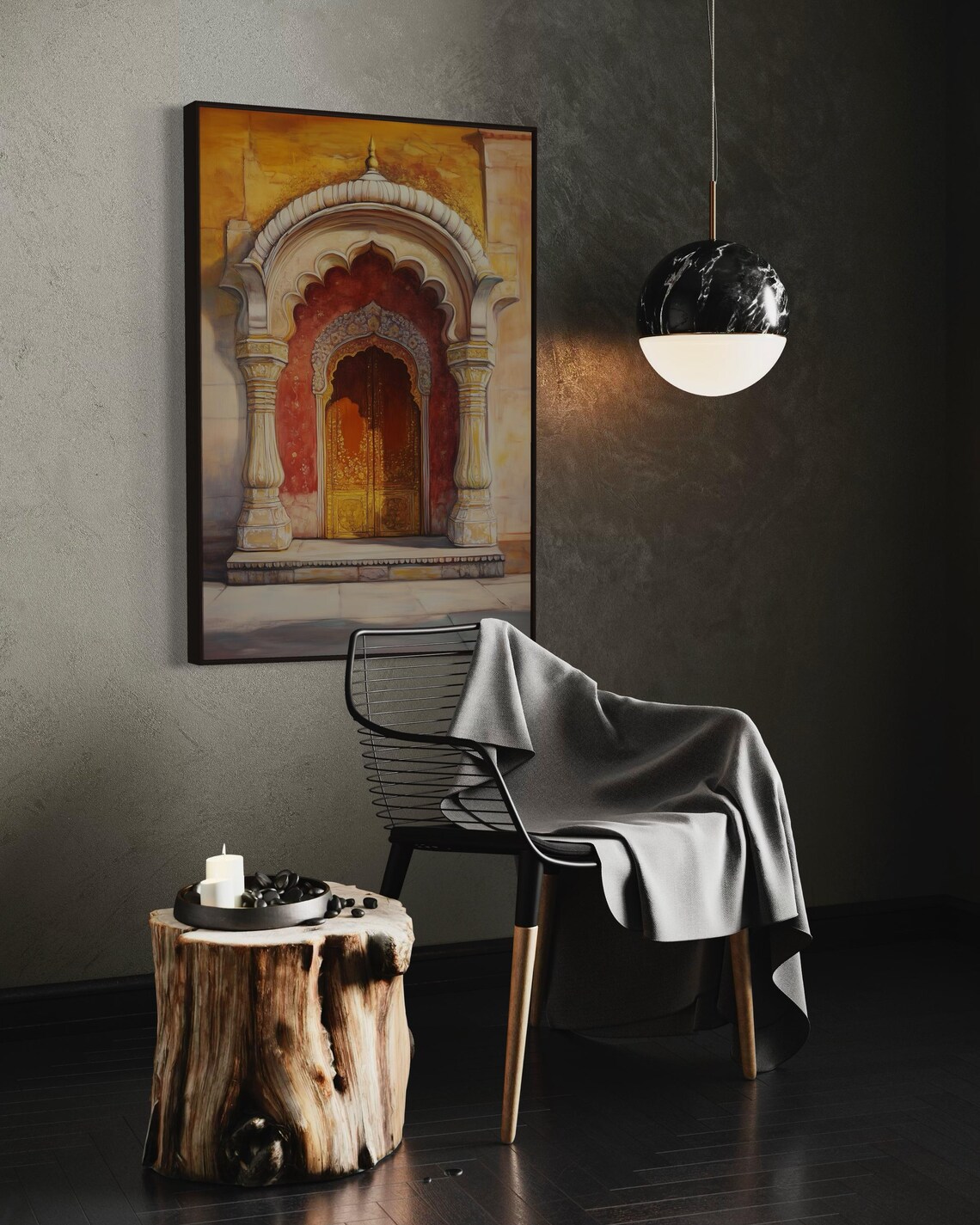 Majestic Indian Palace Door Art Print, Boho Decor - Image 4