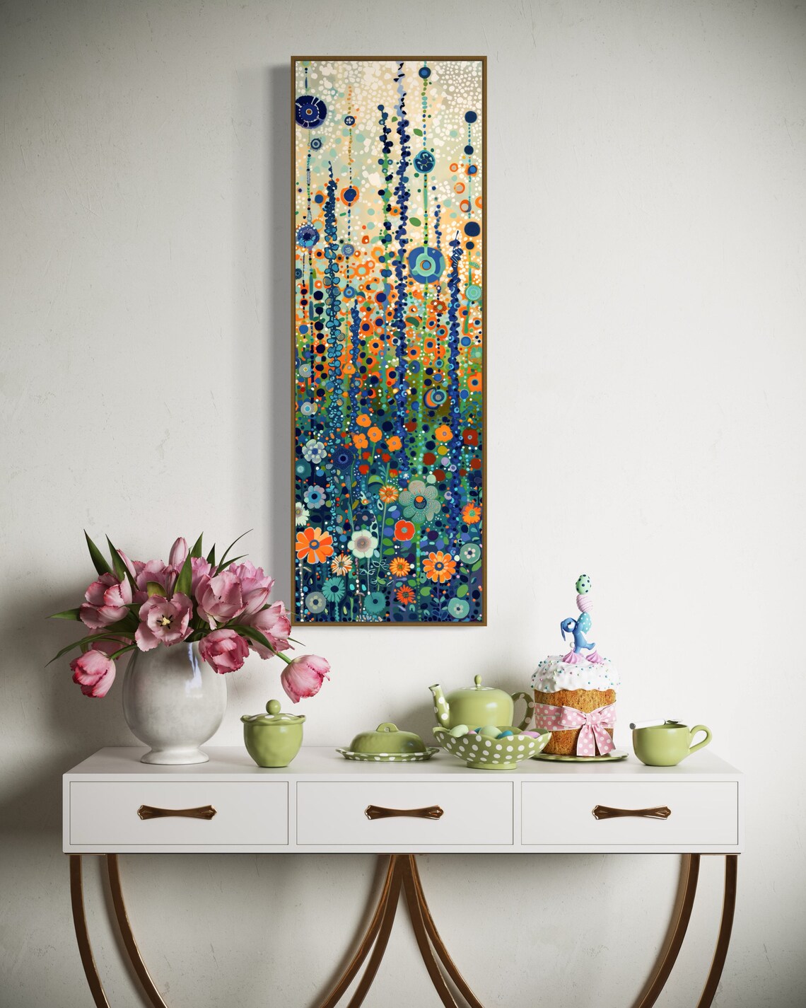 Enchanted Blooming Garden Abstract Flower Art Print - Image 3