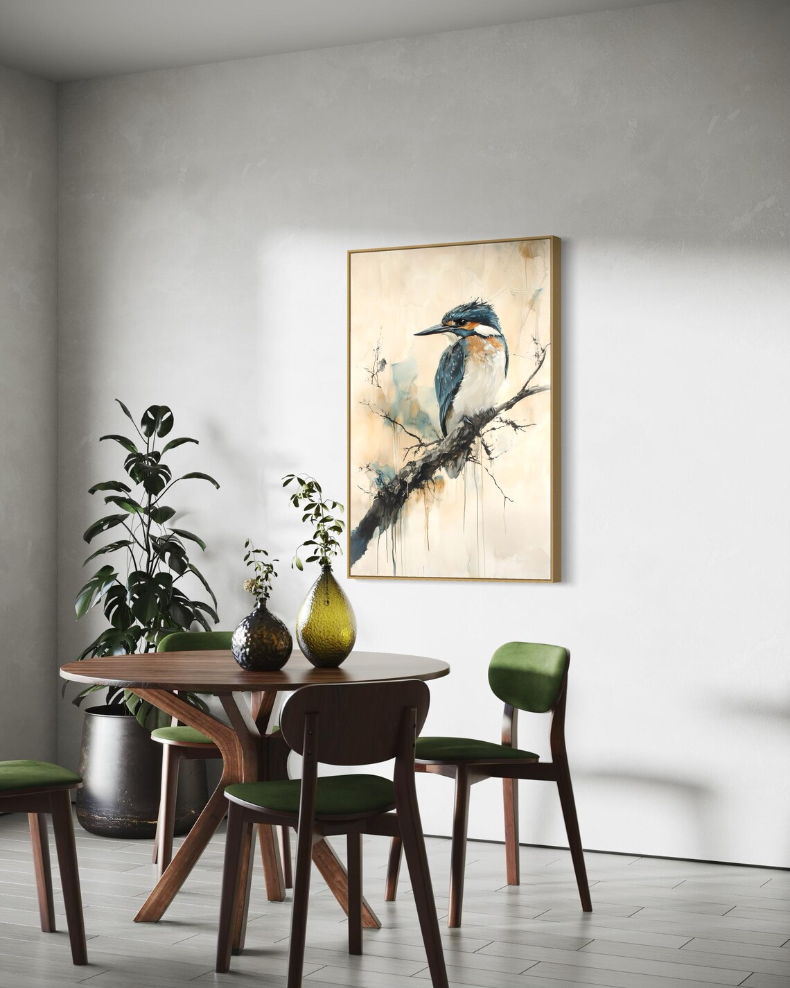 Kingfisher Wall Art, Rustic Bird Lover Decor - Image 2
