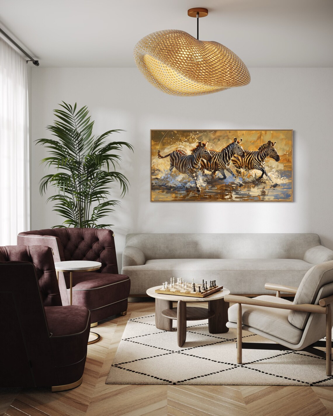 Sunset Safari Zebra Art Print, African Savannah - Image 5