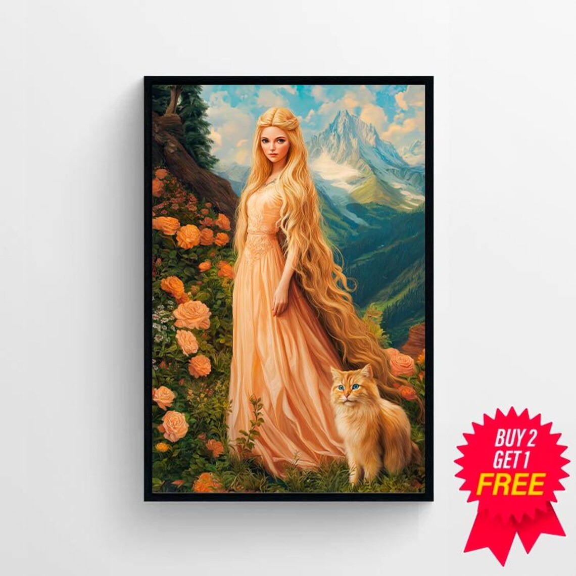 Freyja Art Goddess Of Love Beauty War Fertility Norse Goddess Freyja Painting Freyja Wall Art Instant Witchcraft - Image 4