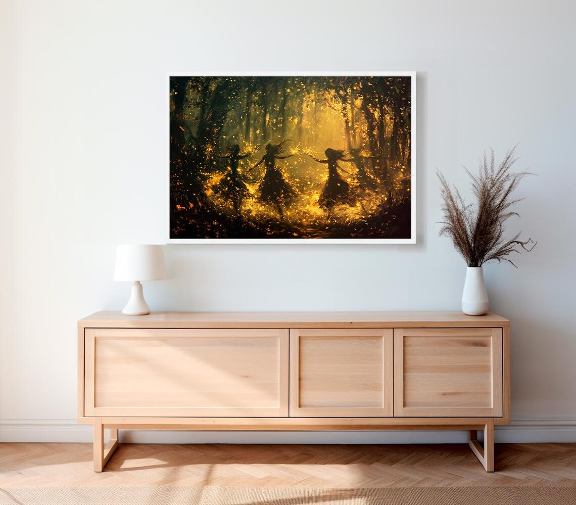 Fairies Vintage Wall Art Fae Witchy Moody Wall Art Dark Art Cottagecore Girls Room Decor Girly Whimsical Wall Art - Image 2