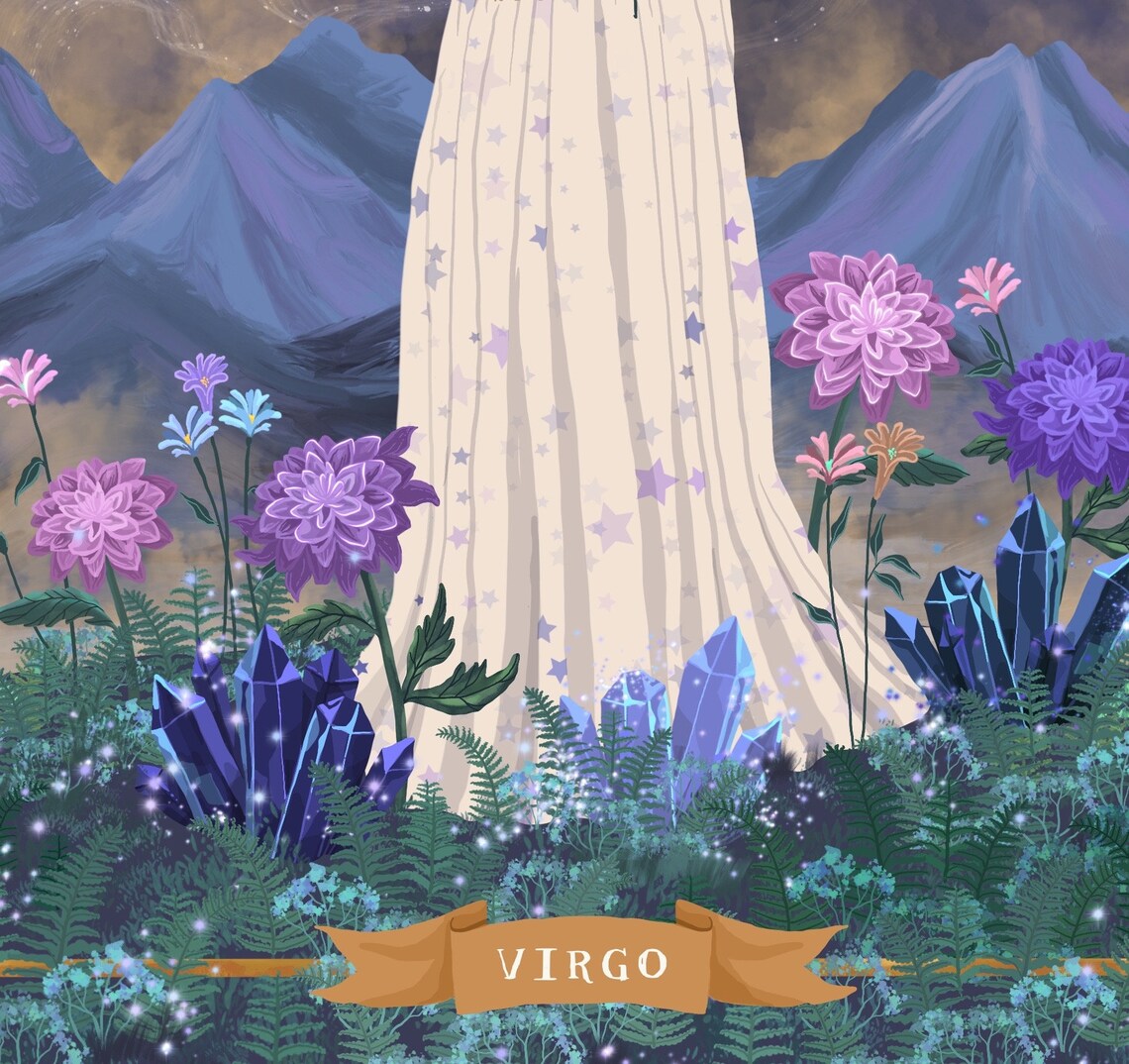Virgo Star Sign Zodiac Poster, Celestial Art Print - Image 3