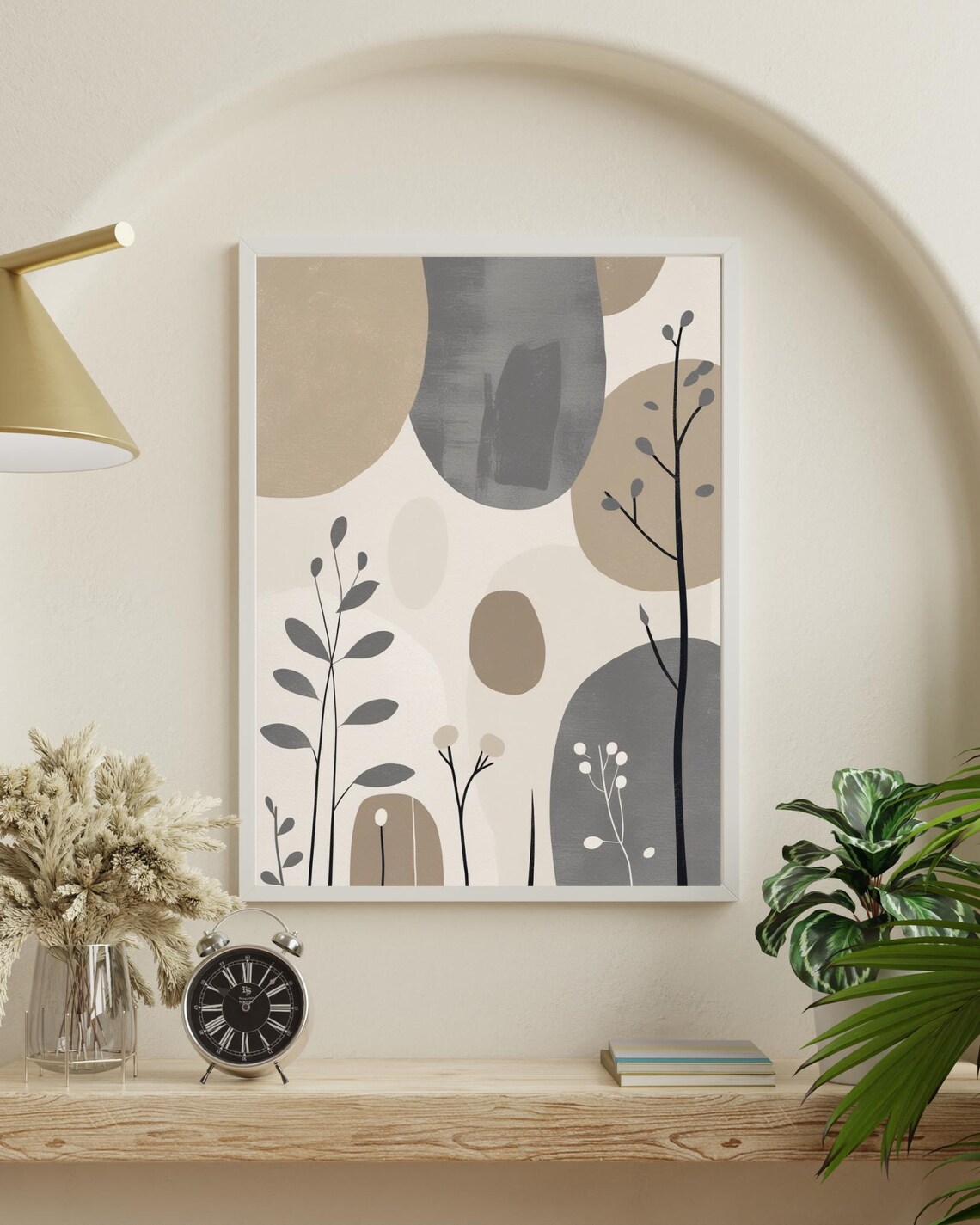 Abstract Plant Poster, Mid-Century Modern Art Print