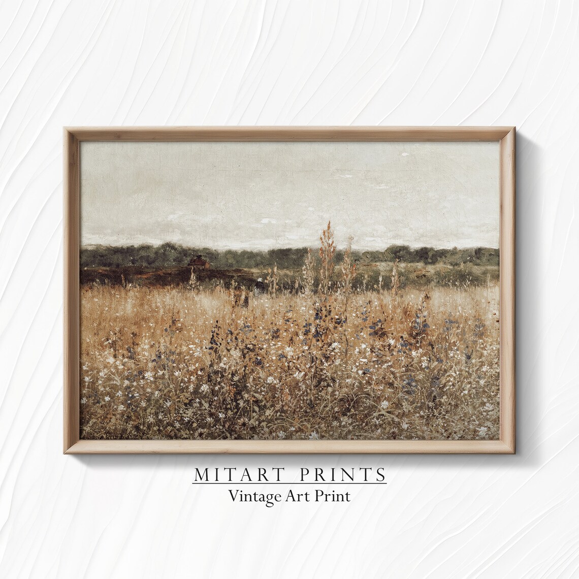 Wildflower Field Landscape Wall Art Poster