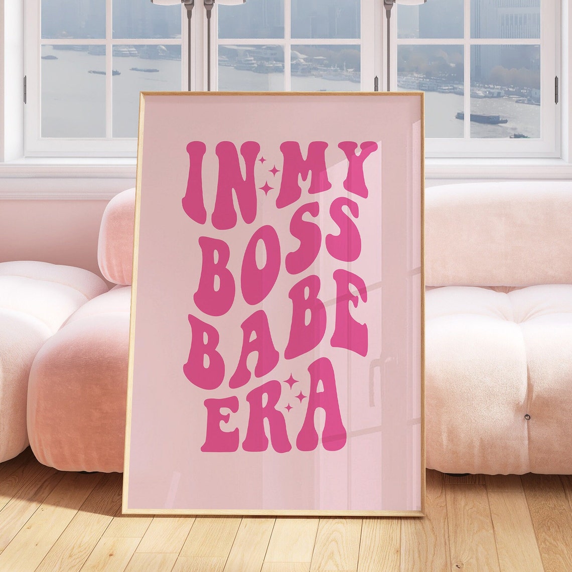 In My Boss Babe Era Retro Pink Trendy Preppy Quote Dorm Poster - Image 3