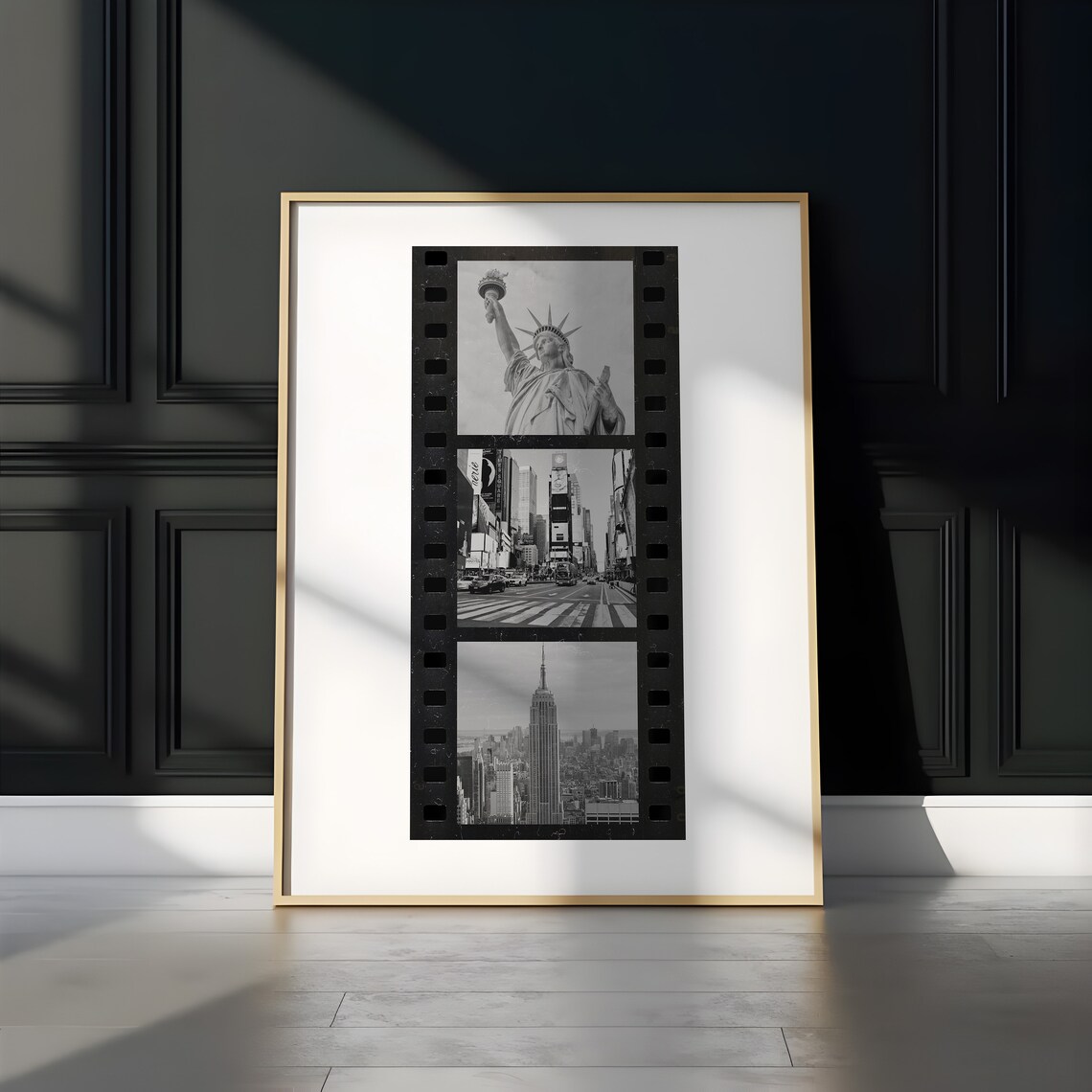New York City Film Strip Statue of Liberty Manhattan Skyline Poster - Image 3