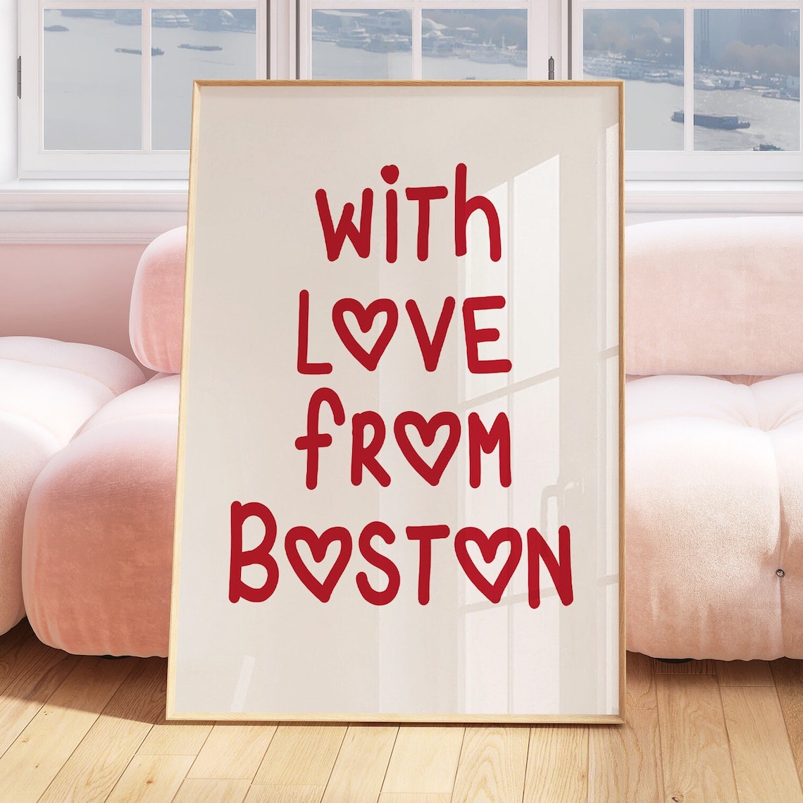 Boston Massachusetts Minimalist Travel Poster Print