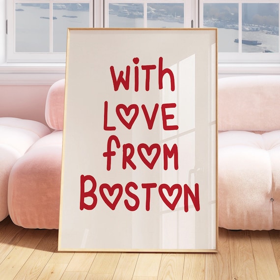 Boston Massachusetts Minimalist Travel Poster Print