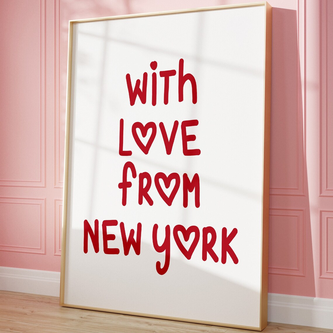 New York Minimalist Art Print, NYC Heart - Image 2