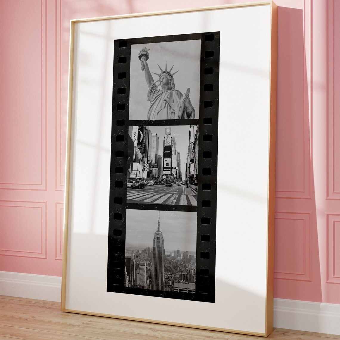 New York City Film Strip Statue of Liberty Manhattan Skyline Poster - Image 4