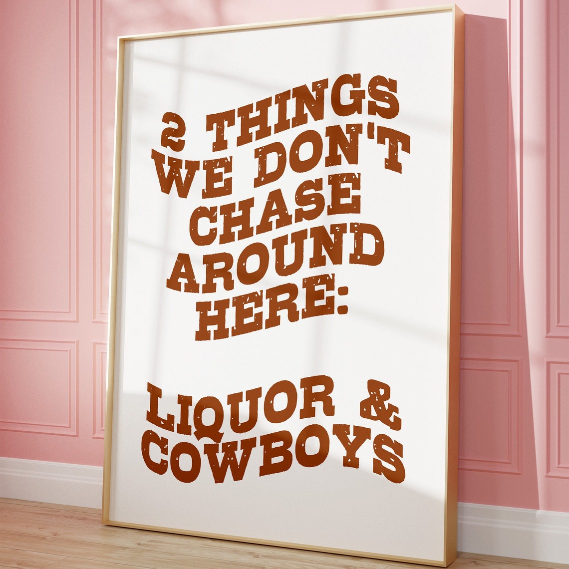 Liquor And Cowboys Wall Print Trendy Cowgirl Wall Art Cowgirl Coastal Pink Western Inspired Wall Art Trendy College Gallery Wall Art Poster - Image 4