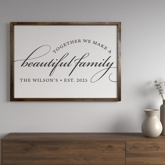 Together We Make A Beautiful Family Cute Family Signs Entryway Family Home Wall Decor Farmhouse Home Decor Monogram Signs