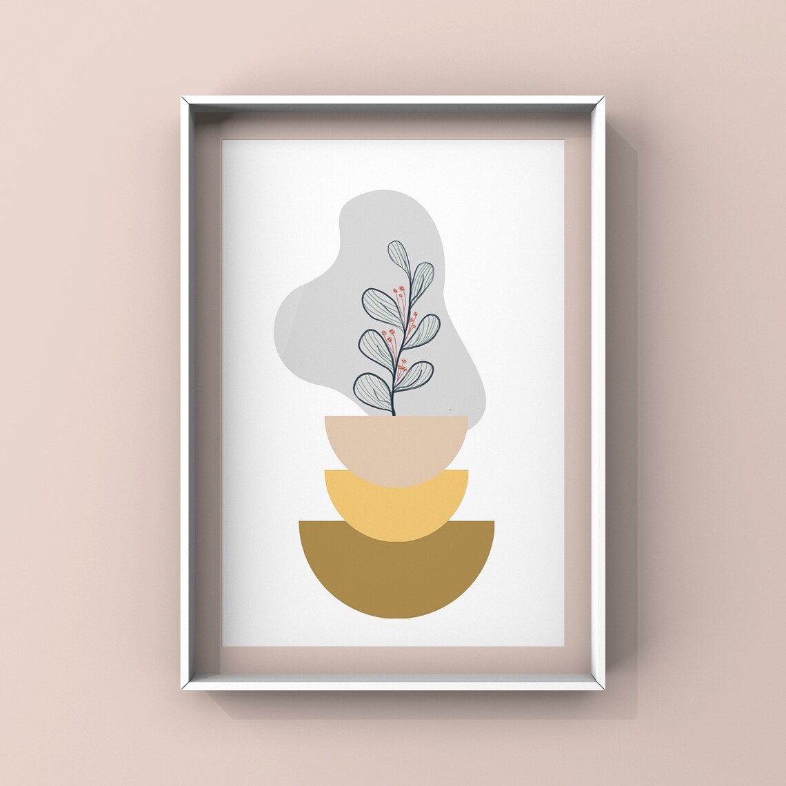 Boho Botanical Prints, Abstract Wall Decor