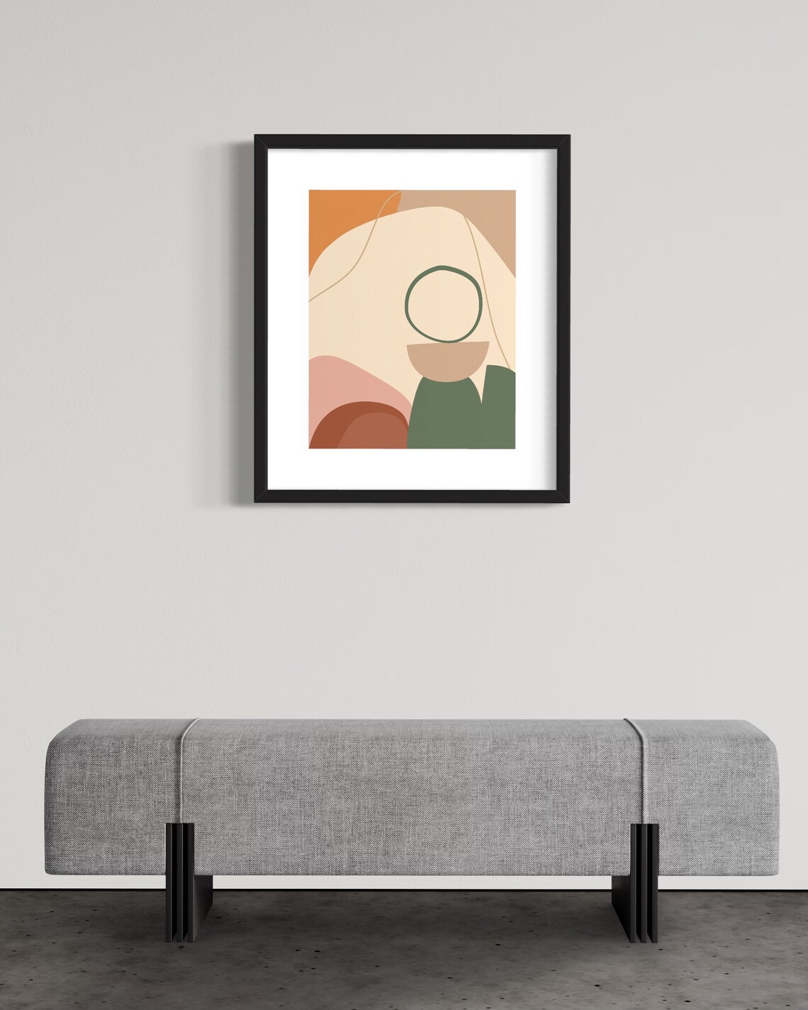 Boho Abstract Geometric Decor, Bohemian Art Print - Image 2
