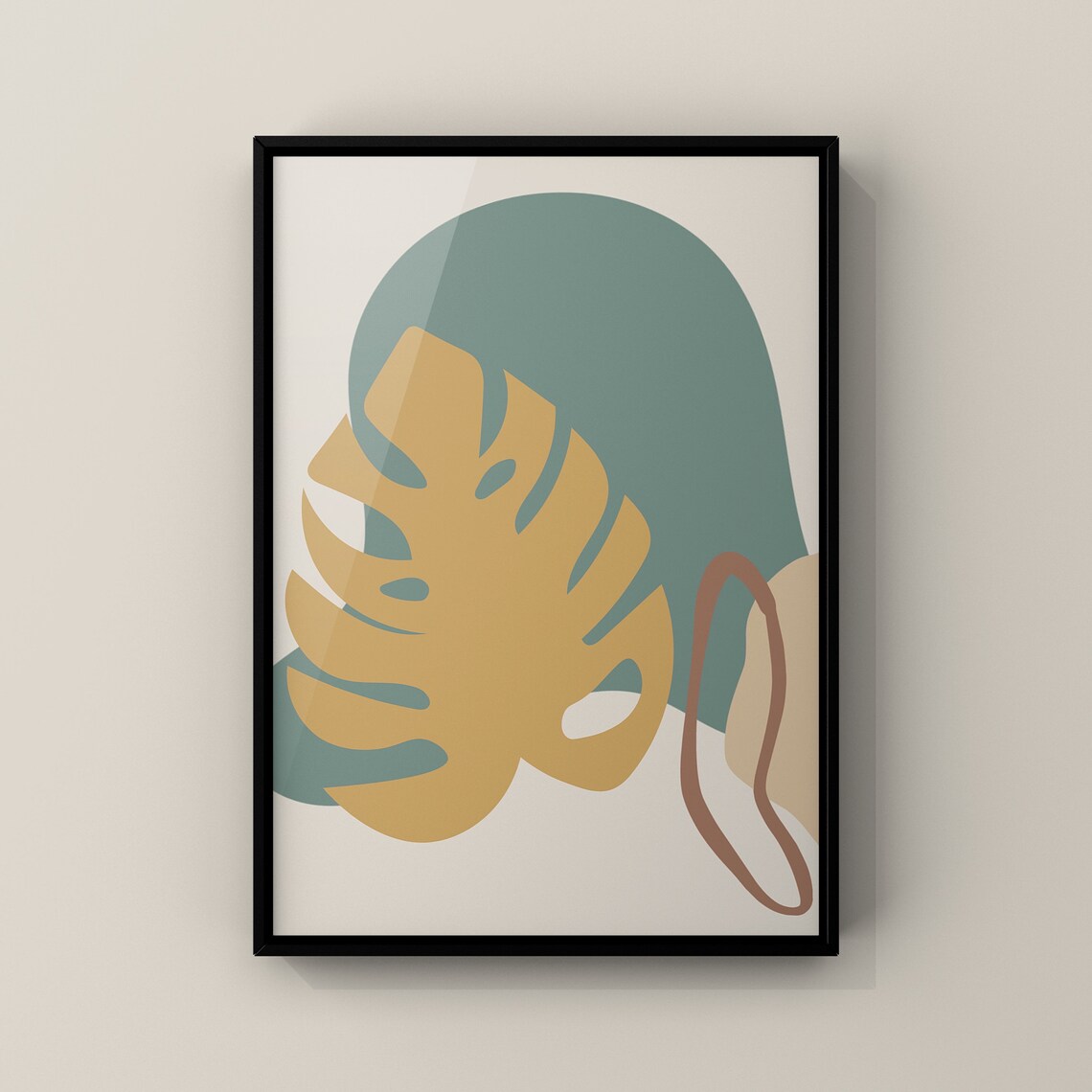 Boho Botanical Abstract Earth Tones Bedroom Decor - Image 3