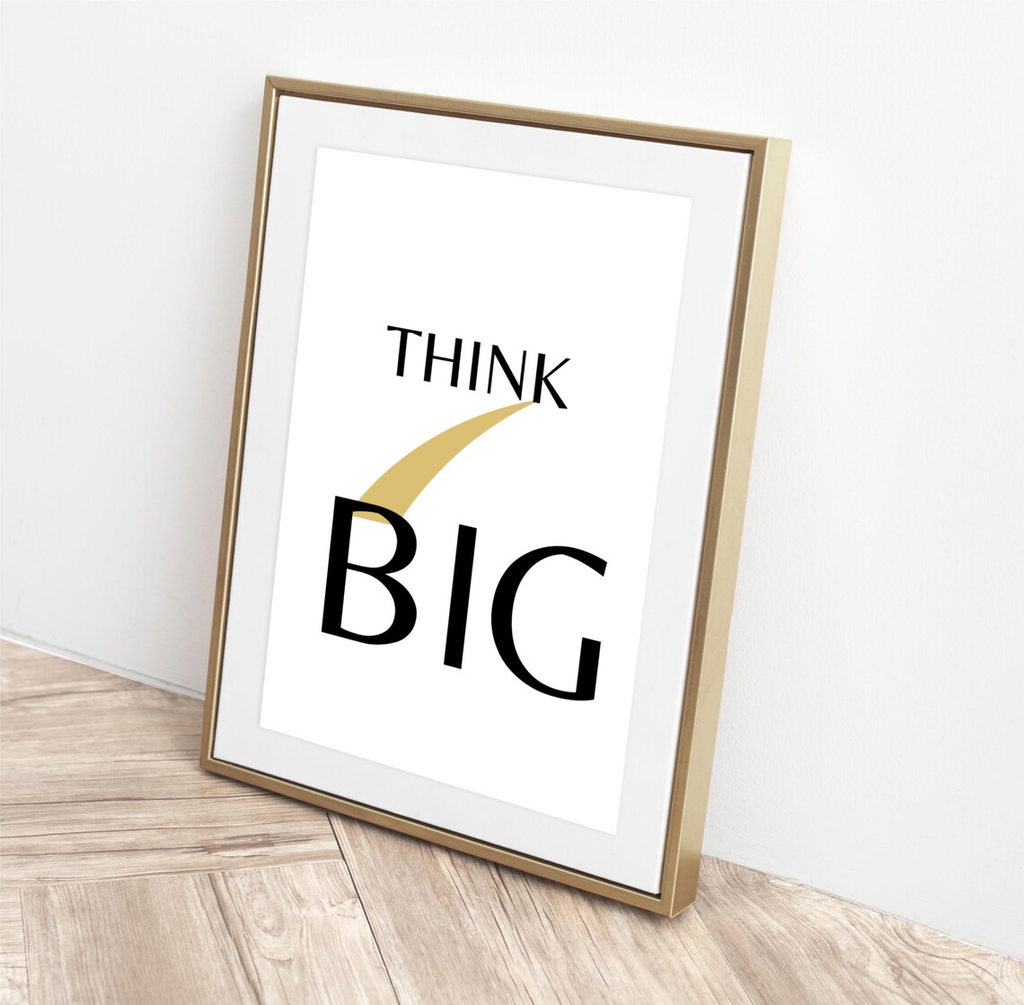 Think Big Motivational Wall Art, Positive Affirmations