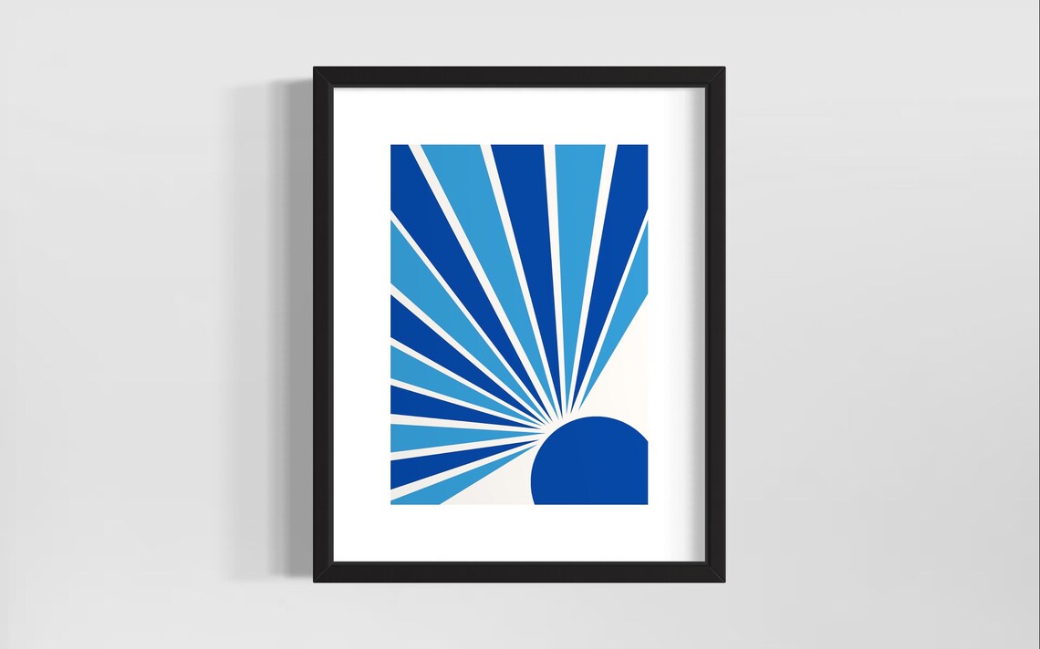 Boho Sunburst, Mid Century Modern Geometric Art - Image 2