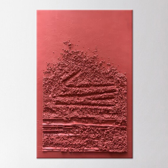 Abstract Red Wall Art Wedding Decor Abstract Modern Wall Decor Red Wall Decor Housewarming Gift Red Poster Tempered Glass