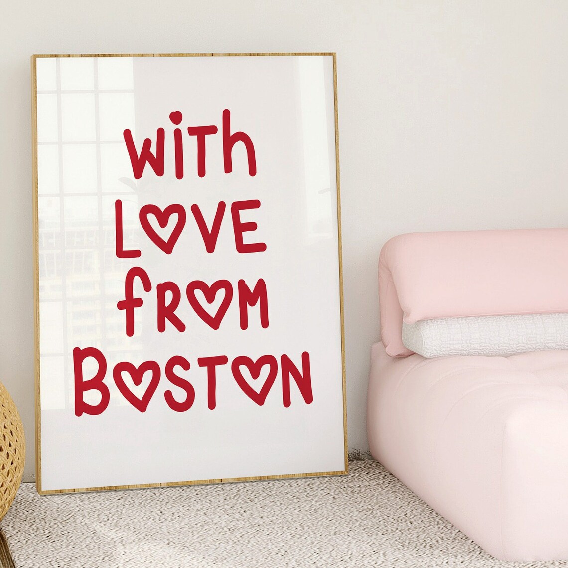 Boston Massachusetts Minimalist Travel Poster Print - Image 3