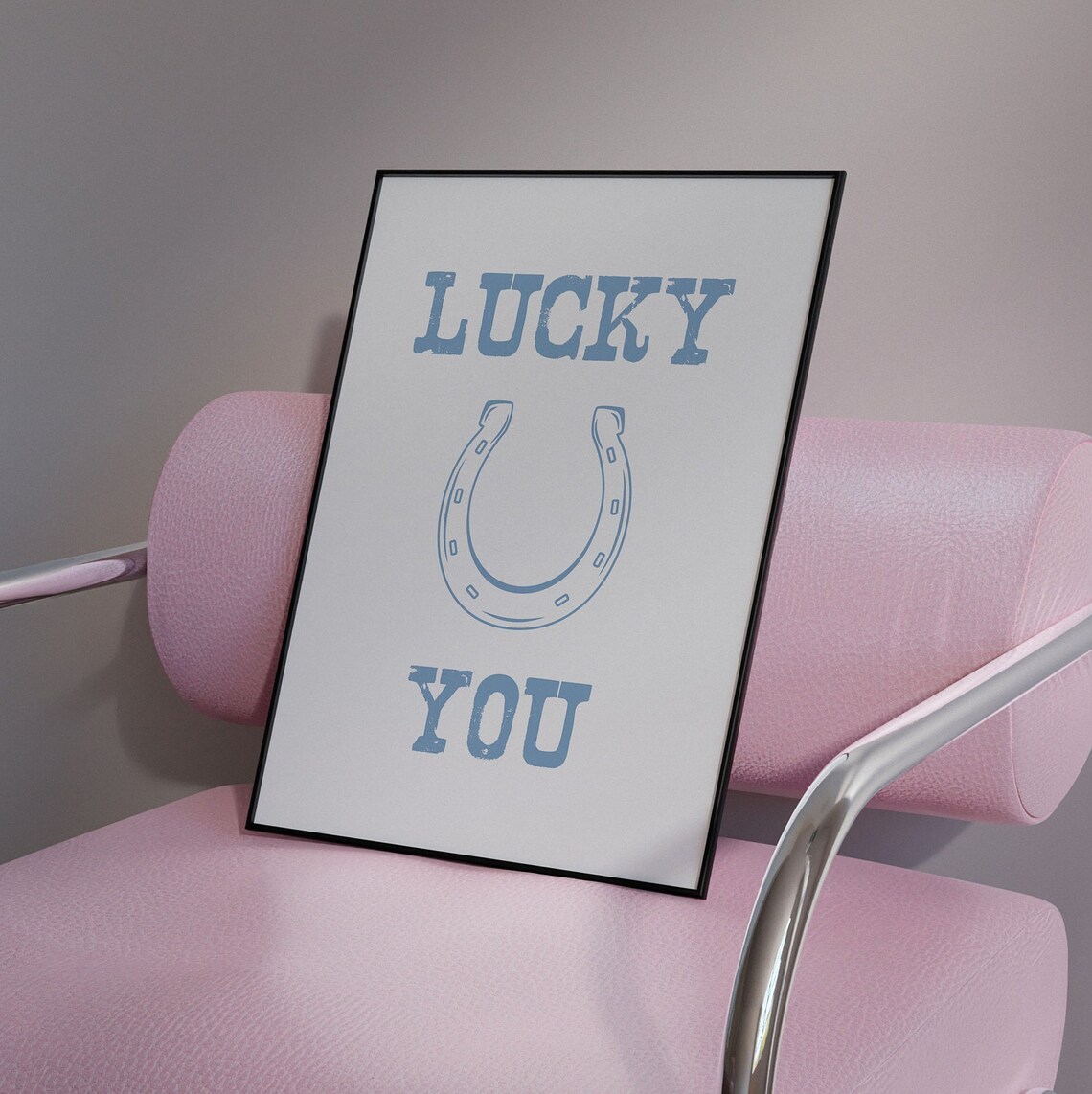 Lucky You Cowgirl Coastal Decor Art Print - Image 3