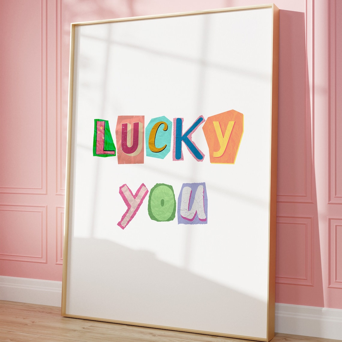 Lucky You Retro Art Print, Girly Preppy Decor - Image 4
