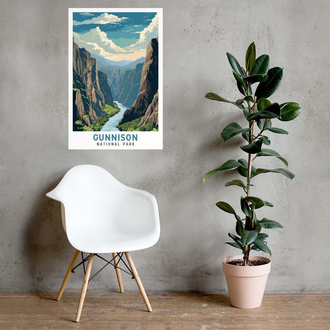 Black Canyon Gunnison National Park Deep Gorge Vintage Poster - Image 2