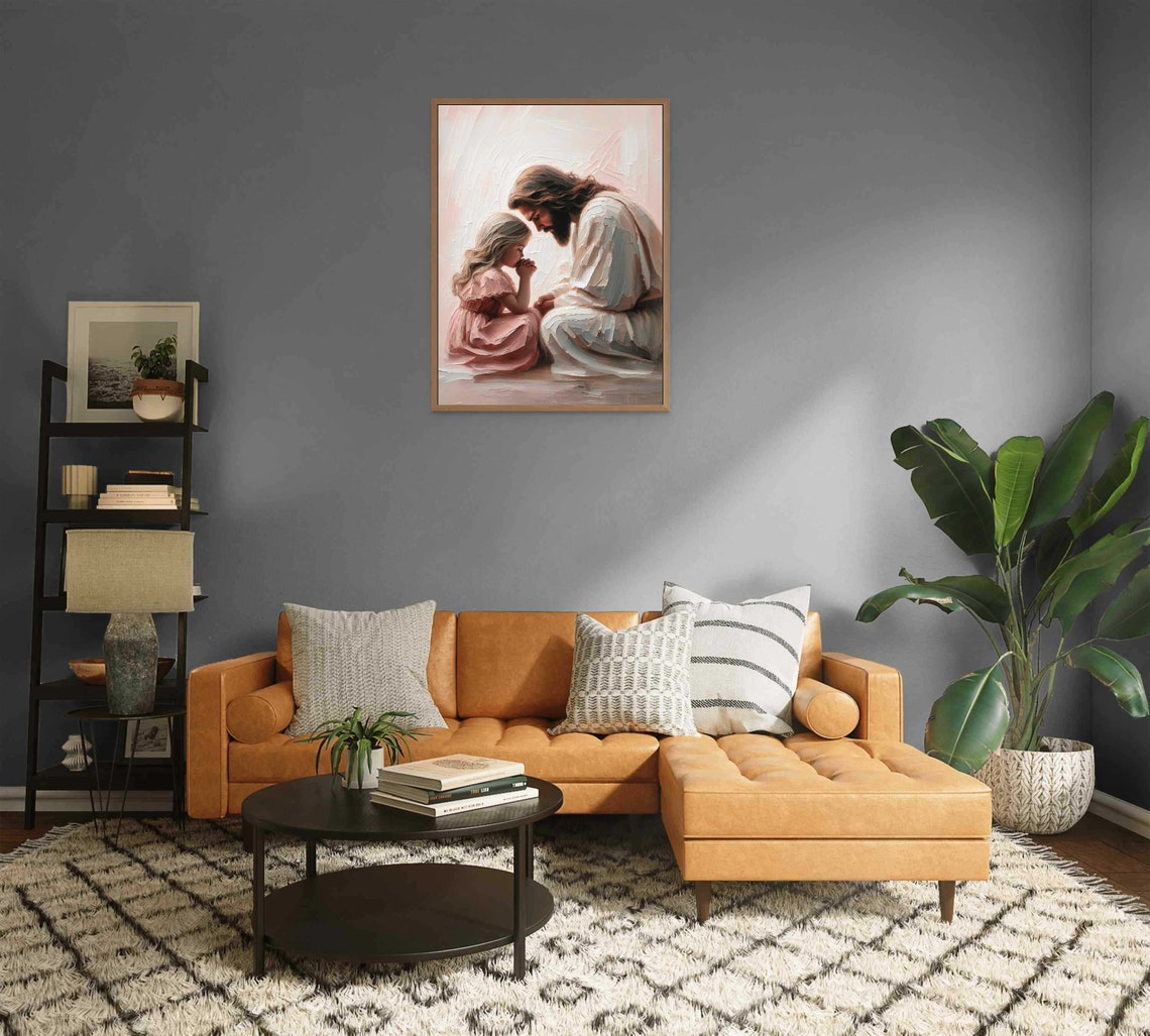 Silent Words Christian Art Jesus And Girl Art Jesus Picture Lds Art Bible Painting Picture Of Jesus With Children Jesus Print - Image 3