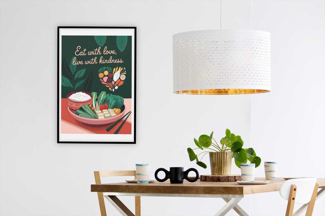 Vegan Art Print For Vegans Vegan Humor Poster Vegan Quotes For Vegan Vegan Wall Art Vegan Poster Funny Vegan Art - Image 2