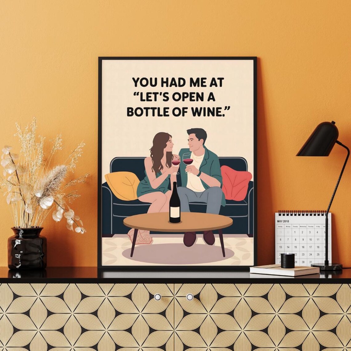 Wine Poster, Modern Wine Art - Image 3