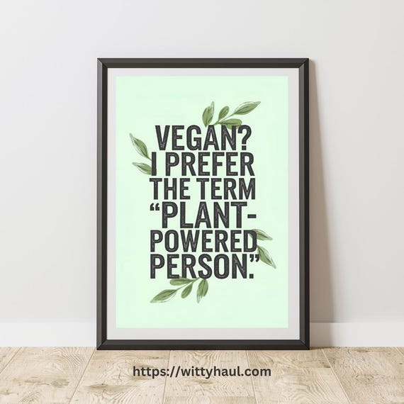 Funny Vegan Kitchen Art, Vegetarian Gift Ideas
