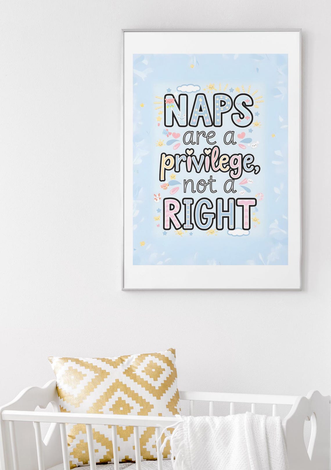 Baby Nursery Wall Art Funny Room Decor Cute Prints New Parent Gifts Funny Nursery Artwork Baby Shower Gifts Kids Room Wall Art - Image 2