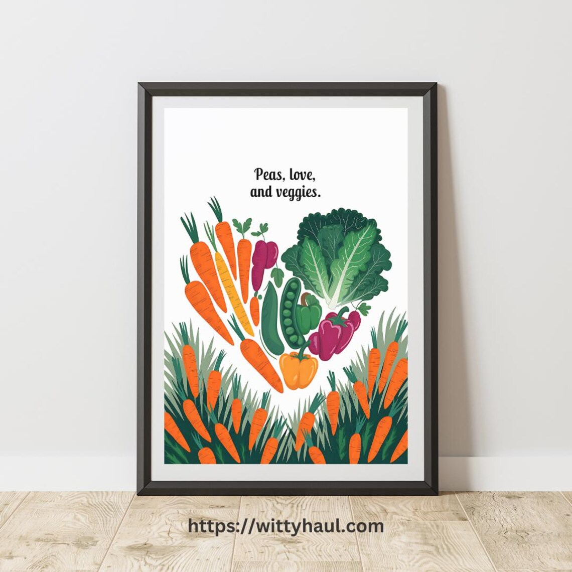 Funny Vegan Kitchen Art Print, Typography Quote